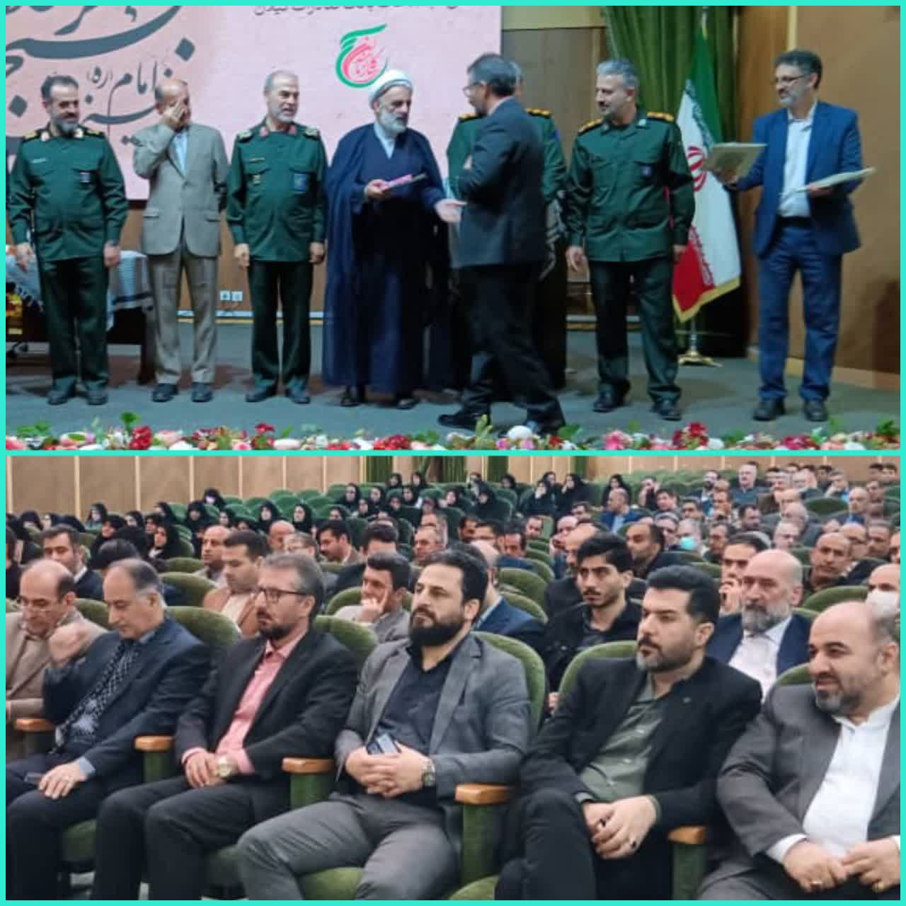 تجلیل ازمدیریت آزمایشگاه فنی و مکانیک خاک استان گیلان در همایش ملی بصیرت برگزیدگان بسیجی گیلان